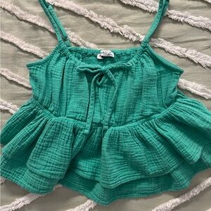 Arizona Jean Company Kelly Green Peplum Tank Top